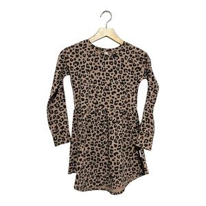 Huxbaby Girls Dress Organic Cotton Size 8 Animal Leopard Print